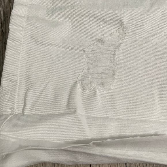 INC Women's Denim High Rise Convertible Ripped Jean Shorts White 16 33 - $60 - Picture 5 of 9
